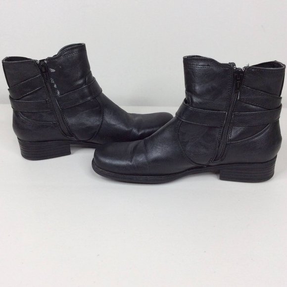 Great Northwest Tidal Wave Ankle Booties Boots Womens Size 8.5 Black Side Zip - Picture 5 of 12